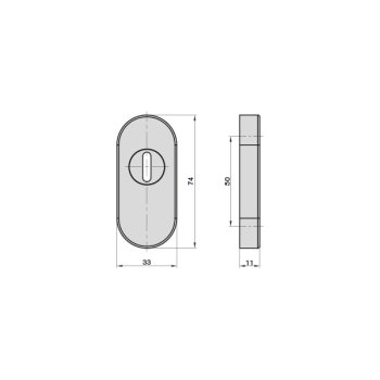 Schmalrahmen Schutzrosette SR 4100
